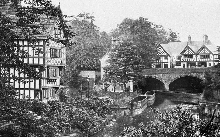 Framed Print : Worsley Boat House early 1900s Framed Print : Worsley Boat House early 1900s