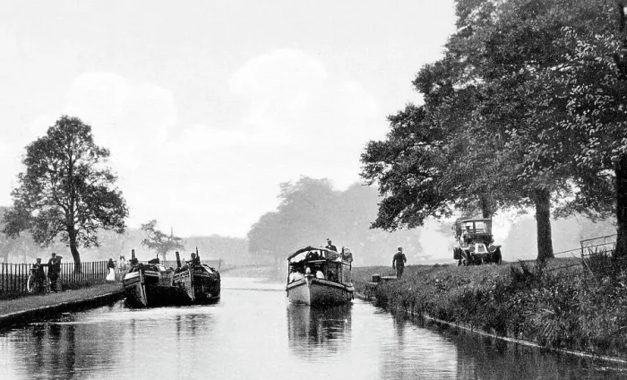 Framed Print : Worsley Lord Ellesmere's Barge - Bridgewater Canal Framed Print : Worsley Lord Ellesmere's Barge - Bridgewater Canal
