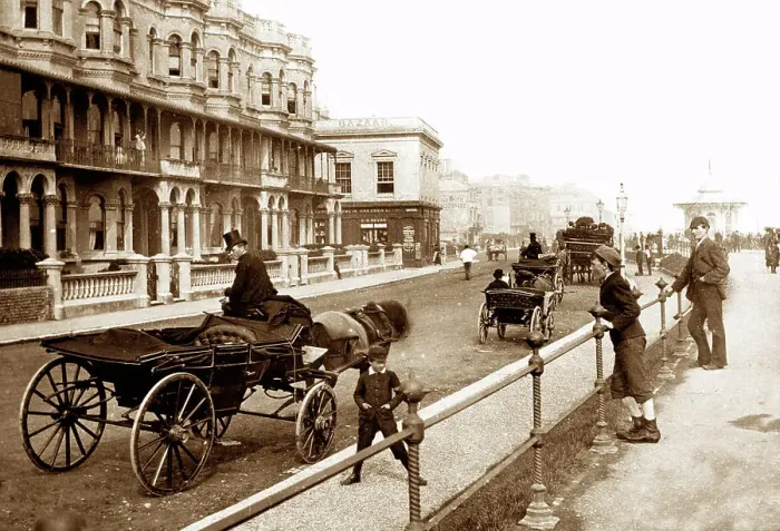 Framed Print : Worthing Parade, Victorian period Framed Print : Worthing Parade, Victorian period