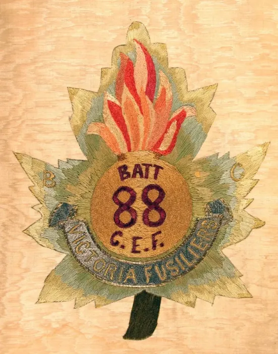 Framed Print : Woven badge of the 88th Battalion Victoria Fusiliers Framed Print : Woven badge of the 88th Battalion Victoria Fusiliers