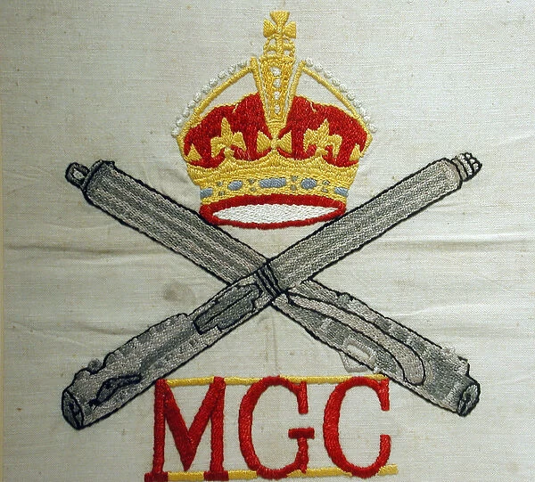Woven badge of the Machine Gun Corps, WW1