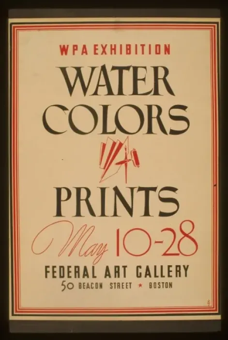 Framed Print : WPA exhibition water colors and prints, Federal Art Gallery Framed Print : WPA exhibition water colors and prints, Federal Art Gallery