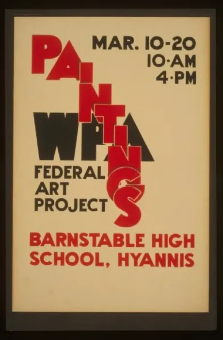 Framed Print : WPA Federal Art Project paintings, Barnstable High School, H Framed Print : WPA Federal Art Project paintings, Barnstable High School, H