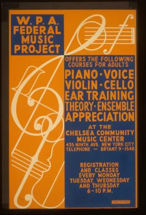 Framed Print : WPA. Federal Music Project offers the following courses for Framed Print : WPA. Federal Music Project offers the following courses for