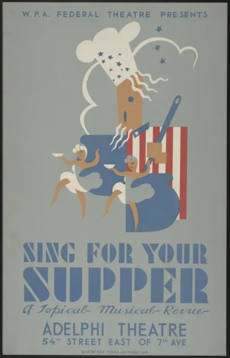 Framed Print : WPA. Federal Theatre presents Sing for your supper a topical Framed Print : WPA. Federal Theatre presents Sing for your supper a topical