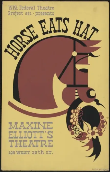 Framed Print : WPA Federal Theatre Project 891 presents Horse eats hat Maxi Framed Print : WPA Federal Theatre Project 891 presents Horse eats hat Maxi