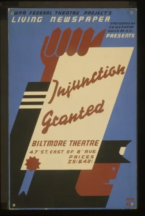 Framed Print : WPA Federal Theatre Projects Living Newspaper, sponsored by Framed Print : WPA Federal Theatre Projects Living Newspaper, sponsored by
