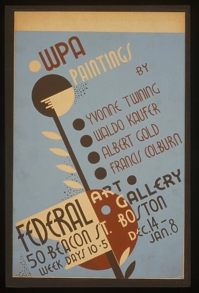 WPA paintings by Yvonne Twining, Waldo Kaufer, Albert Gold