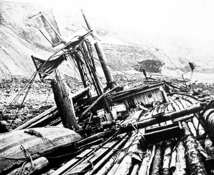 Framed Print : Wreck of the Athalie, Whitby, Victorian period Framed Print : Wreck of the Athalie, Whitby, Victorian period