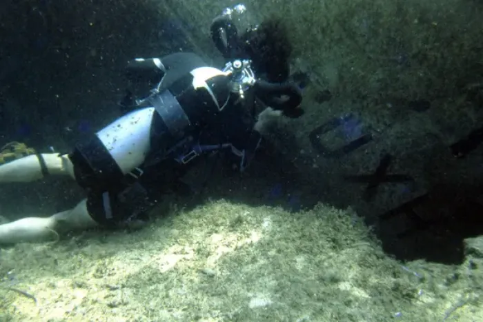 Framed Print : Wreck diving off the coast of Malta
