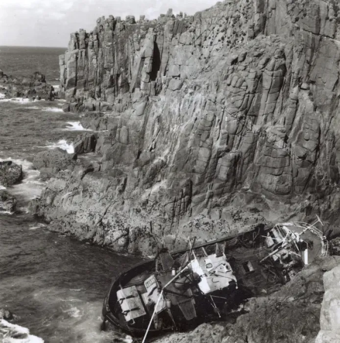 Framed Print : Wreck of French Fishing Boat Varenne, Lands End, Cornwall Framed Print : Wreck of French Fishing Boat Varenne, Lands End, Cornwall