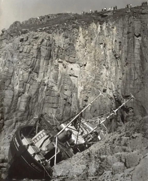 Framed Print : Wreck of French Fishing Boat Varenne, Lands End, Cornwall Framed Print : Wreck of French Fishing Boat Varenne, Lands End, Cornwall