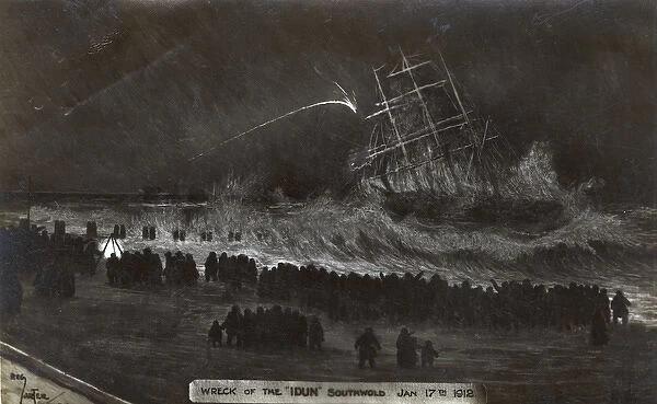 Wreck of the Idun, Southwold, by Reg Carter
