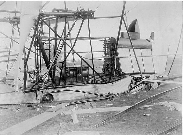 Wreck of Sir Hiram Maxims steam-driven aeroplane