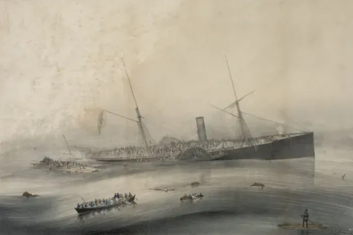 Framed Print : Wreck of the U. S. M. steam ship Arctic: off Cape Race Wednesd Framed Print : Wreck of the U. S. M. steam ship Arctic: off Cape Race Wednesd