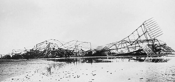 Wreck of Zeppelin L3 in the Faroe Islands early 1900s