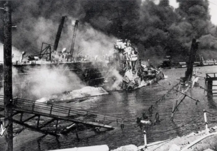Framed Print : Wreckage of the U. S. Destroyer Shaw Framed Print : Wreckage of the U. S. Destroyer Shaw