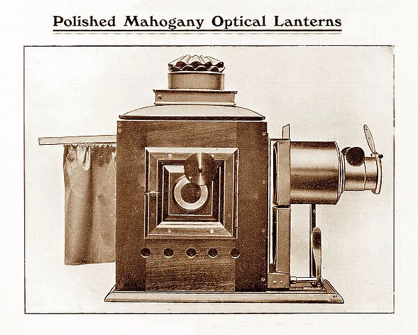 Wrench mahogany magic lantern slide projector