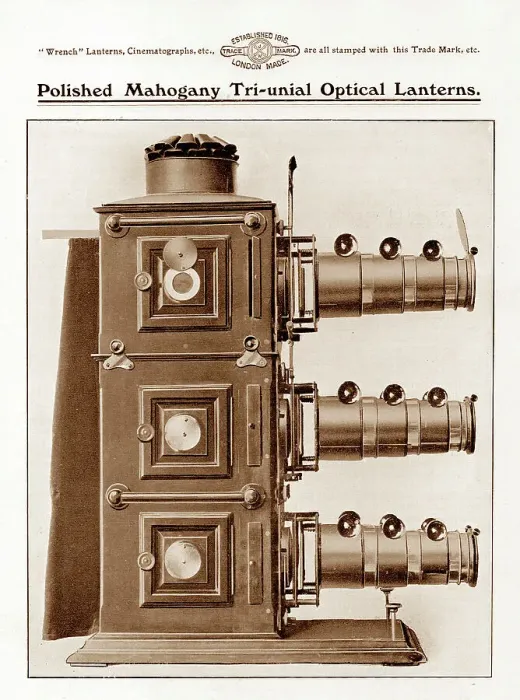 Framed Print : Wrench mahogany triunial magic lantern projector Framed Print : Wrench mahogany triunial magic lantern projector