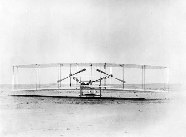 The Wright 1903 aeroplane from the front