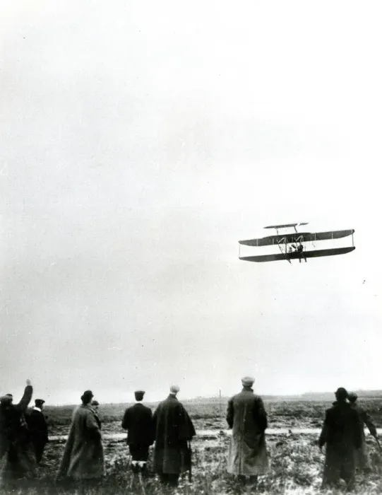 Framed Print : Wright Brothers, American aviation pioneers, in action Framed Print : Wright Brothers, American aviation pioneers, in action