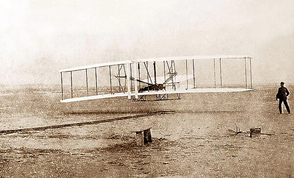 The Wright Brothers first flight at Kitty Hawk
