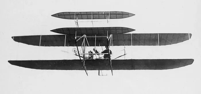 Framed Print : Wright Flier II or III biplane early 1900s Framed Print : Wright Flier II or III biplane early 1900s