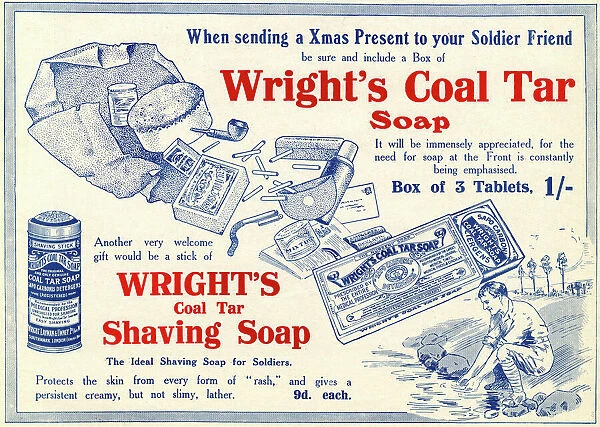 Wrights Coal Tar Soap advertisement, WW1