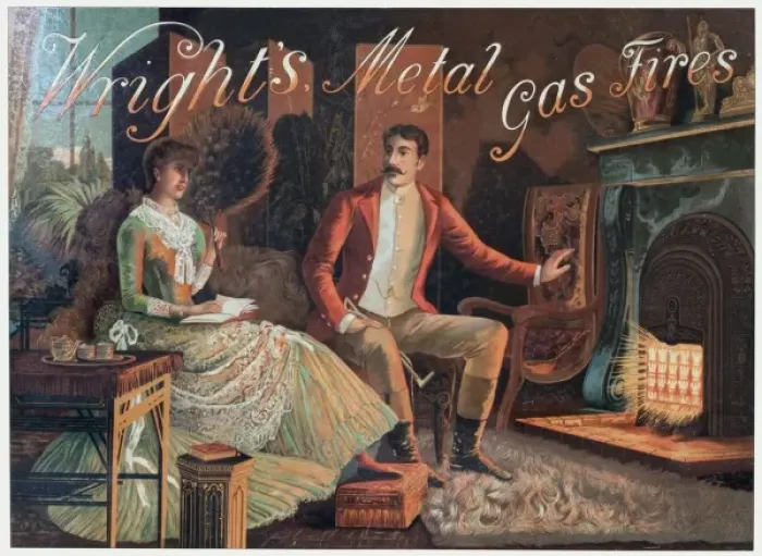 Framed Print : Wrights Metal Gas Fires Framed Print : Wrights Metal Gas Fires
