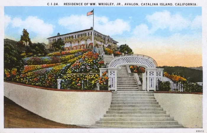 Framed Print : Wrigley residence, Santa Catalina Island, California, USA Framed Print : Wrigley residence, Santa Catalina Island, California, USA
