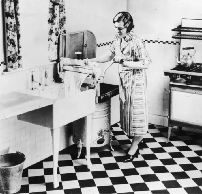 Framed Print : Wringing out Laundry Framed Print : Wringing out Laundry