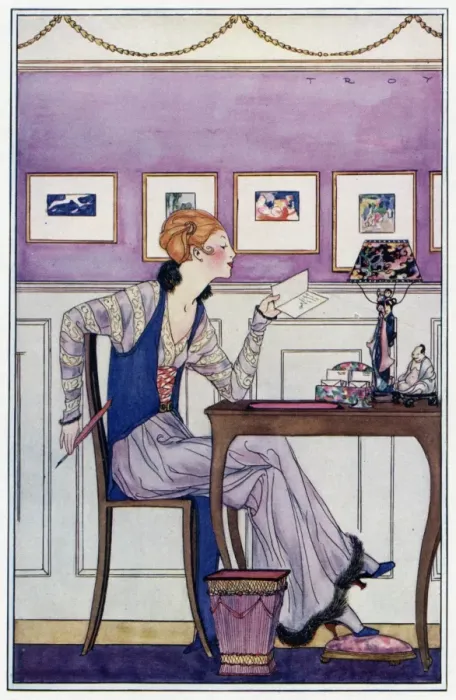 Framed Print : She Writes a Letter Framed Print : She Writes a Letter