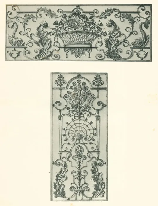 Framed Print : Wrought Ironwork Grilles George Crawley Framed Print : Wrought Ironwork Grilles George Crawley