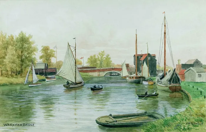 Framed Print : Wroxham Bridge, River Bure, Norfolk Broads Framed Print : Wroxham Bridge, River Bure, Norfolk Broads