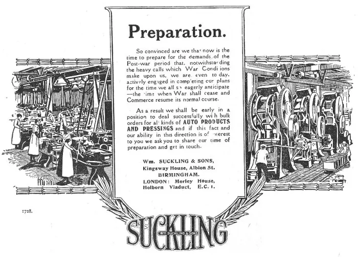 Framed Print : W.Suckling & Sons - Aeronautical Stampings