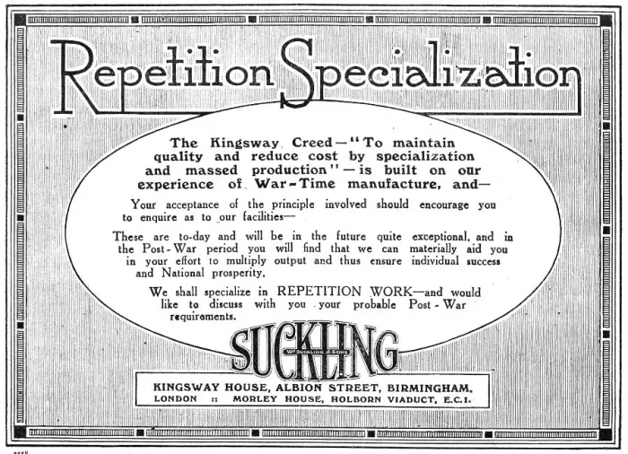 Framed Print : W.Suckling & Sons - Aeronautical Stampings & Repetition Work Framed Print : W.Suckling & Sons - Aeronautical Stampings & Repetition Work