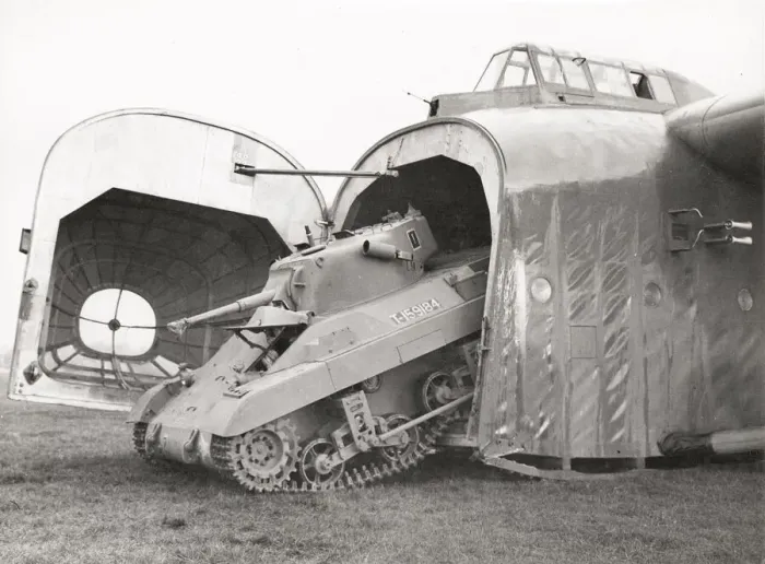 Framed Print : WW II - T-19 Locust tank emerging from a Hamilcar gilder Framed Print : WW II - T-19 Locust tank emerging from a Hamilcar gilder