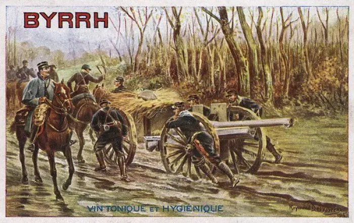 Framed Print : WW1 - Advertisenent for French Byrrh Tonic Wine - Artillery Framed Print : WW1 - Advertisenent for French Byrrh Tonic Wine - Artillery