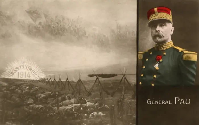 Framed Print : WW1 Aim for Victory French optimism in 1914 - General Pau Framed Print : WW1 Aim for Victory French optimism in 1914 - General Pau
