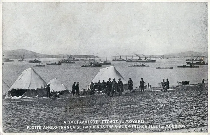 Framed Print : WW1 - The Anglo-French fleet at Lemnos Island, Moudros Framed Print : WW1 - The Anglo-French fleet at Lemnos Island, Moudros