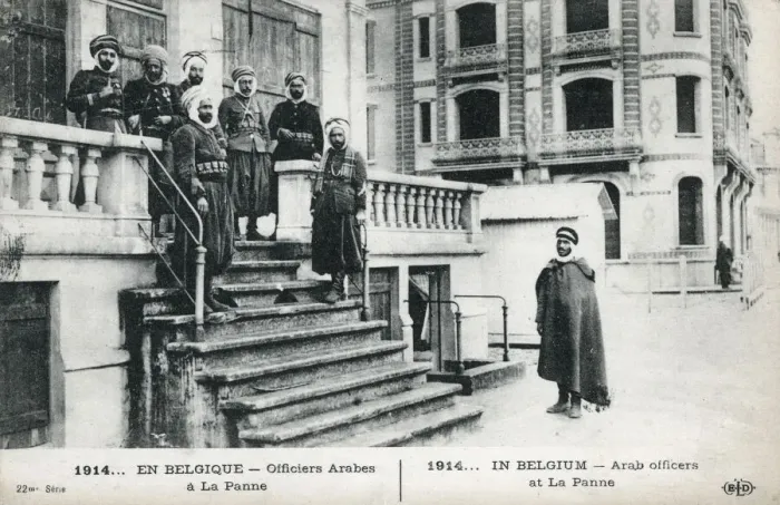 Framed Print : WW1 - Arab Officers at La Panne, Belgium Framed Print : WW1 - Arab Officers at La Panne, Belgium