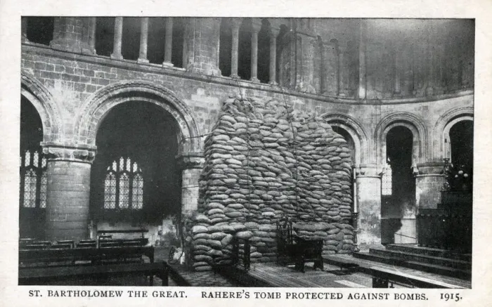 Framed Print : WW1 - Attack on London - St. Batholomew the Great Framed Print : WW1 - Attack on London - St. Batholomew the Great
