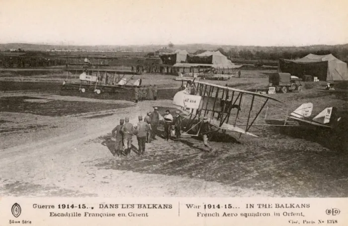 Framed Print : WW1 - Balkans - French aircraft squadron Framed Print : WW1 - Balkans - French aircraft squadron