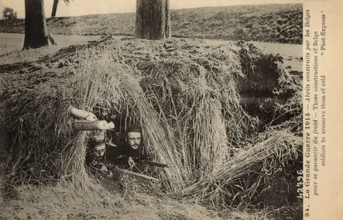 Framed Print : WW1 - Belgian Army roadside dugout - Cold Protection Framed Print : WW1 - Belgian Army roadside dugout - Cold Protection