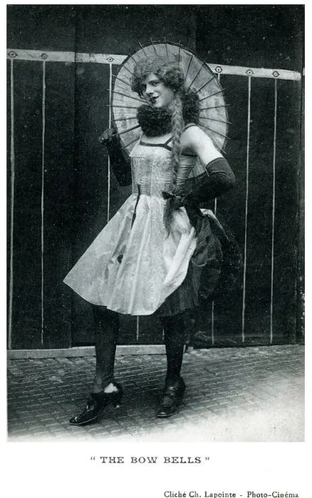 Framed Print : WW1 - The Bow Bells - male stage performer in drag Framed Print : WW1 - The Bow Bells - male stage performer in drag