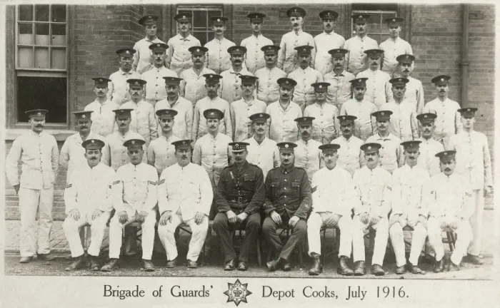 Framed Print : WW1 - Brigade of Guards - Depot Cooks - July, 1916. It is worth noting that only four of Framed Print : WW1 - Brigade of Guards - Depot Cooks - July, 1916. It is worth noting that only four of