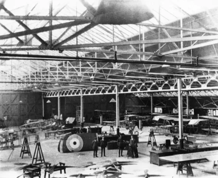Framed Print : WW1 - British Aircraft Factory Framed Print : WW1 - British Aircraft Factory