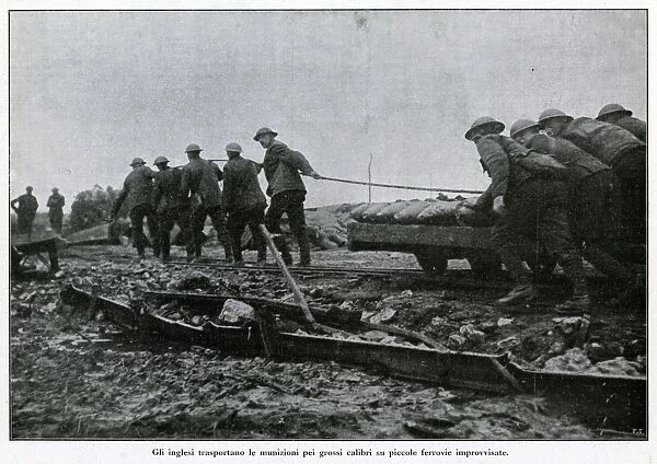 WW1 - The British transporting ammunition