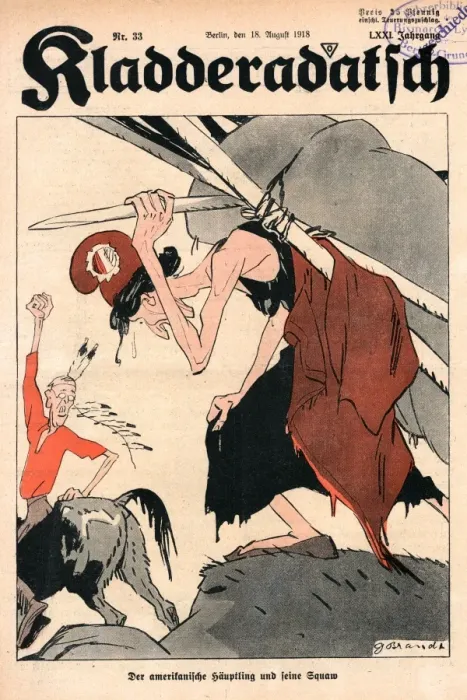 Framed Print : Ww1 Cartoon / Chief / Squaw Framed Print : Ww1 Cartoon / Chief / Squaw