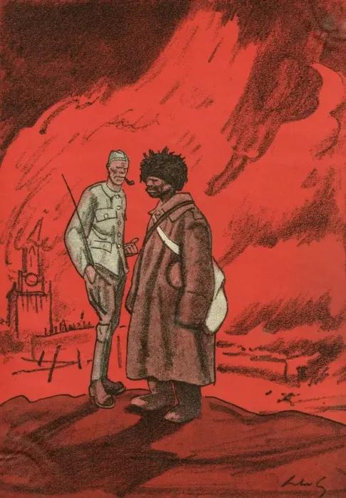 Framed Print : Ww1 Cartoon / Red Russia Framed Print : Ww1 Cartoon / Red Russia